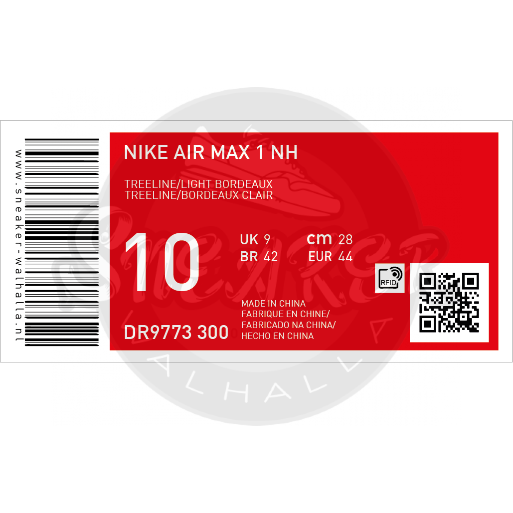 Sneakerbox label: Nike Air Max 1 “Treeline” – Walhalla